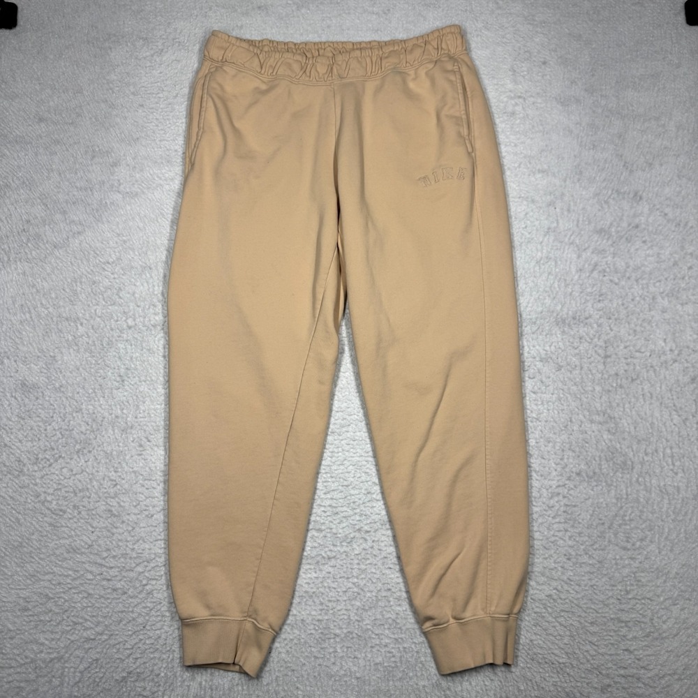Nike Oversized Baggy Sweat Pants Joggers Beige CJ4115-287 Women's Size Large